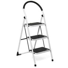Product titletavr portable folding stool 18.1 inch set of 2 heavy duty fold up stool metal and plastic foldable stool for adults kitchen garden bathroom collapsible round stool,300lbs capacity,black. 3 Step Folding Aluminium Ladder Collapsible Stool Anti Slip Heavy Duty 330lbs Capacity Buy At The Price Of 113 50 In Banggood Com Imall Com