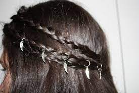 Hair Rings With Charms Festival Hippy Boho Hair Accessories Braid Piercing Hair Rings Hair Accessories Braids Boho Hairstyles
