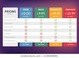 Tablee Chart Designs Images Stock Photos Vectors