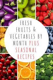Fresh Fruits And Vegetables By The Month