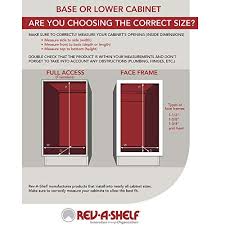 You may have heard the height of the base cabinets referred to as 36 inches, this measurement includes the 1 1/2 inches for the countertop. Rev A Shelf 5wb2 0918cr 1 9 X 18 Inch 2 Tier Wire Basket Pull Out Shelf Storage For Kitchen Base Cabinet Organization Chrome Pricepulse