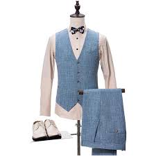 The Scientifique Blue Linen Suit