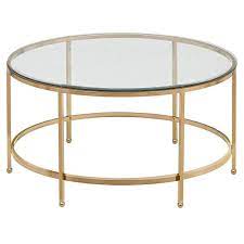 One end of the table is shown, because i didn't have the patience to remove all items on it and take the i understand that tempered glass has a tendency to shatter, but i am wondering if it would be so easy to shatter it. Discover Your Style Coffee Tables Amazon Com Coffee Table Gold Coffee Table Glass Wood Coffee Table