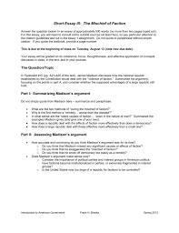 Moreover, you can write down a few main arguments and ideas at the very beginning of. Short Essay Iii The Mischief Of Faction