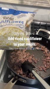 If you still have to hide veggies in your kids food. This is a good one.  Riced cauliflower is so easy to add to meals especially to ground beef.  #easymeals #kidfriendlyrecipe #veggierecipe ...