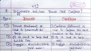 What Is The Difference Between A Break And Continue Statement Mobile Legends