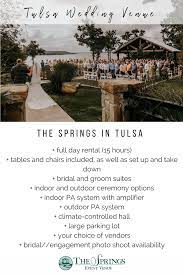 Tulsa Wedding Venue Springs Venue Oklahoma Wedding Venues Tulsa Wedding Venues Stress Free Wedding