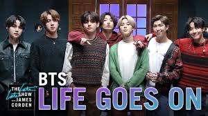 Pointelle knit ruffle vest cream cream designed in paris. Bts S Outfits For Life Goes On Live On The Late Late Show With James Corden Inkistyle