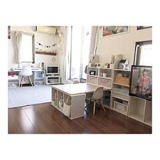 部屋全体 市松人形 カラボデスク 子供部屋 子供部屋姉妹 などのインテリア実例 2016 11 08 20 42 15 roomclip ルームクリップ 学習スペース 模様替え インテリア