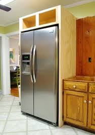 Build A Section Around Your Fridge 3 Diy Kitchen Cabinets Refrigerator Cabinet Diy Kitchen