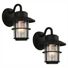 Find outdoor wall lights at wayfair. Hampton Bay 1 Light Black Outdoor Wall Lantern Sconce 2 Pack Jbo1691a 4 The Home Depot