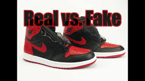 Video Real Vs Fake Air Jordan 1 Banned Make Sure To Subscribe Http Www Sneakerfiles Com