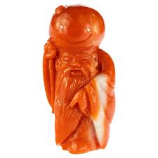 Best match ending newest most bids. Chinese Red Coral Peasant Hand Carved Asian Art Taiwan Statue Sculpture For Sale At 1stdibs