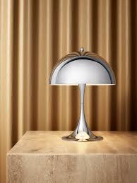 Verner Panton S Iconic Panthella Mini Shines Bright In Chrome Mini Table Lamps Chrome Table Lamp Table Lamp
