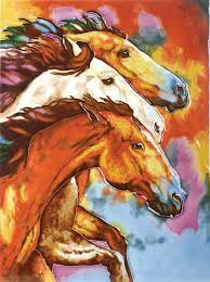Born Free 11x14 Wall Tile Art 520220prg Lang Art Horse Artwork Horse Painting