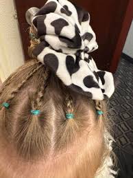 When love bug asks for lots of braids and a bun mom does her best