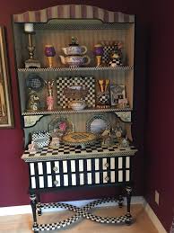 My Mackenzie Childs Creation Two Separate Pieces Hand Painted To Coordinate For A Display Funky Painted Furniture Mackenzie Childs Furniture Painted Furniture