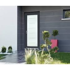Porte D Entree Alu Stellium H 215 X L 90 Cm Vitree Gris Anthracite Pou Droit Leroy Merlin Porte Entree Alu Exterieur Gris Menuiserie Exterieure