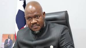 Sen. Abraham Darius Dillon speaks to the media