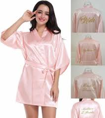 Satin Silk Personalized Wedding Robe Bridesmaid Bride Mother Hen Party Gown Uk Wedding Rob Party Gown Dress Bridesmaid Dressing Gowns Wedding Robes Bridesmaids