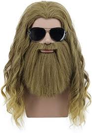 Amazon.com: ANOGOL Wig Cap+Long Golden Brown Curly Wig for Men Comic  Synthetic Wig for Movie Costume Wig for Halloween : Clothing, Shoes &  Jewelry