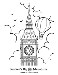 Tower of london colouring page. Keekee Big Ben Coloring Page Keekee S Big Adventures