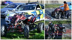 A child has been taken to hospital after a crash with a quad bike in the bay of plenty. Video Police Seize Quad Bike After City Centre Incident Bradford Telegraph And Argus