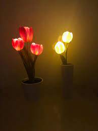 Download this premium photo about light flowers in vase on table, and discover more than 9 million professional stock photos on freepik. Led Light Up Artificial Tulips Flowers In A Vase Or Pot Gift Bday Battery Op Ebay