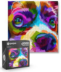 Meet the newest addition to the joy for all collection! Quizquirk 1000 Piece Puzzle Puzzle Saver Kit Included Colorful Puppy Dog Jigsaw Puzzle For Adults Teens Puzzles Toys Games Innovatordiaries Com