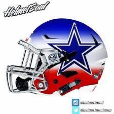 Red White Blue Dallascowboys Helmet Football Helmets Cowboys Helmet Cool Football Helmets