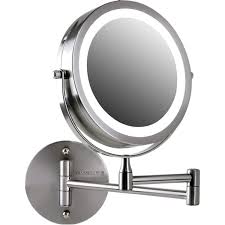 Ovente Wall Mount Led Lighted Ma Wall Mounted Makeup Mirror Makeup Mirror With Lights Wall Mounted Mirror
