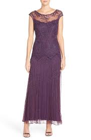 Pisarro Nights Beaded Illusion Yoke Mesh Dress Regular Petite Mesh Cocktail Dress Beaded Mesh Dress Dresses