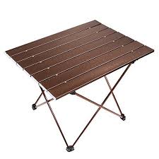 Portable Camping Table Aluminum Hardtopped Outdoor Folding Table Lightweight Picnic Table For Tent Fishing Bea Picnic Table Camping Table Outdoor Folding Table