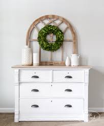 Brushable White Enamel Oak Dresser Oak Dresser Repurposed Furniture Painted Furniture