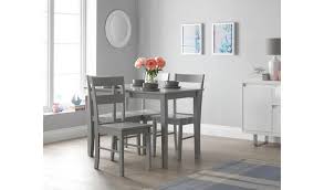 Birch plywood, oak veneer, clear acrylic lacquer. Buy Habitat Chicago Table 4 Chairs Grey Dining Table And Chair Sets Argos