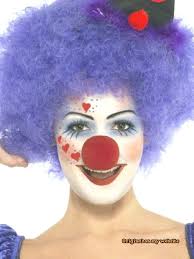 Clown Schminke Frau Schminkideen Frauen Lustige Perucke Lila Clown Clownmakeup Womenclown Yuzler Yaratici Ve Yaratici El Sanatlari