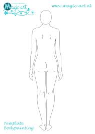 Template Voor Uw Bodypaint Te Ontwerpen Body Painting Fashion Design Template Templates