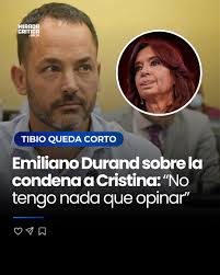 ☠️ Tibio queda corto: el intendente Emiliano Durand, ex jefe de gabinete  del kirchnerista Miguel Isa, respondió con un frío “no tengo nada para  opinar” cuando le preguntaron por la condena a