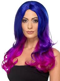 Here's how i created this blue, purple, pink ombre! Ombre Longhair Wig Blue Pink Maskworld Com