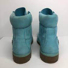 Timberland 6” inch Leather Boots Turquoise Blue A1JM5 Sz. 8 M Worn Once See  Pics | eBay