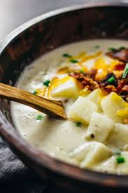 Closeup Photo Of Best Old Fashioned Potato Soup With Bacon That S Creamy And Homemade With Images Creamy Potato Soup Potato Bacon Soup Homemade Potato Soup