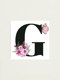 For this reason, modern irish (irish gaelic) is used instead. Buchstabe G Alphabet Monogramm Rosa Blume Und Schmetterling Fotodruck Von Atevern Redbubble