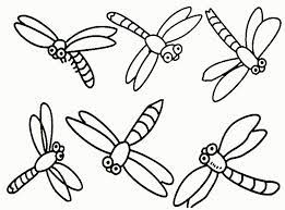 Dragonflies and flowers (good coloring page for the number two). Dragonflies Coloring Pages Coloring Home