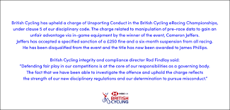British Cycling Strips Zwift Championship Winner For