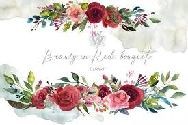 Watercolor Bouquets With Red Roses Watercolor Bouquet Watercolor Splash Red Rose Arrangements