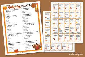 I hope you've done your brain exercises. 60 Thanksgiving Trivia Questions And Answers Printable Mrs Merry