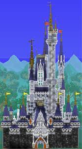 Cinderella S Castle Terraria Not 100 Yet Terraria Castle Terrarium Terraria House Design