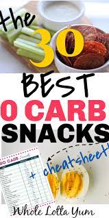 30 No Carb Snacks To Buy And Make Zero Carb Foods No Carb Snacks Keto Diet Meal Plan