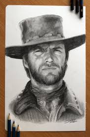 Clint Eastwood By Atomiccircus On Deviantart Clint Eastwood Celebrity Drawings Celebrity Art