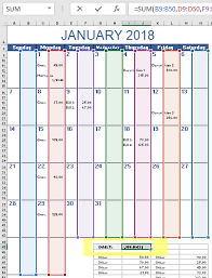 It can also account for holidays and weekends. Monthly Budget Calendar Template